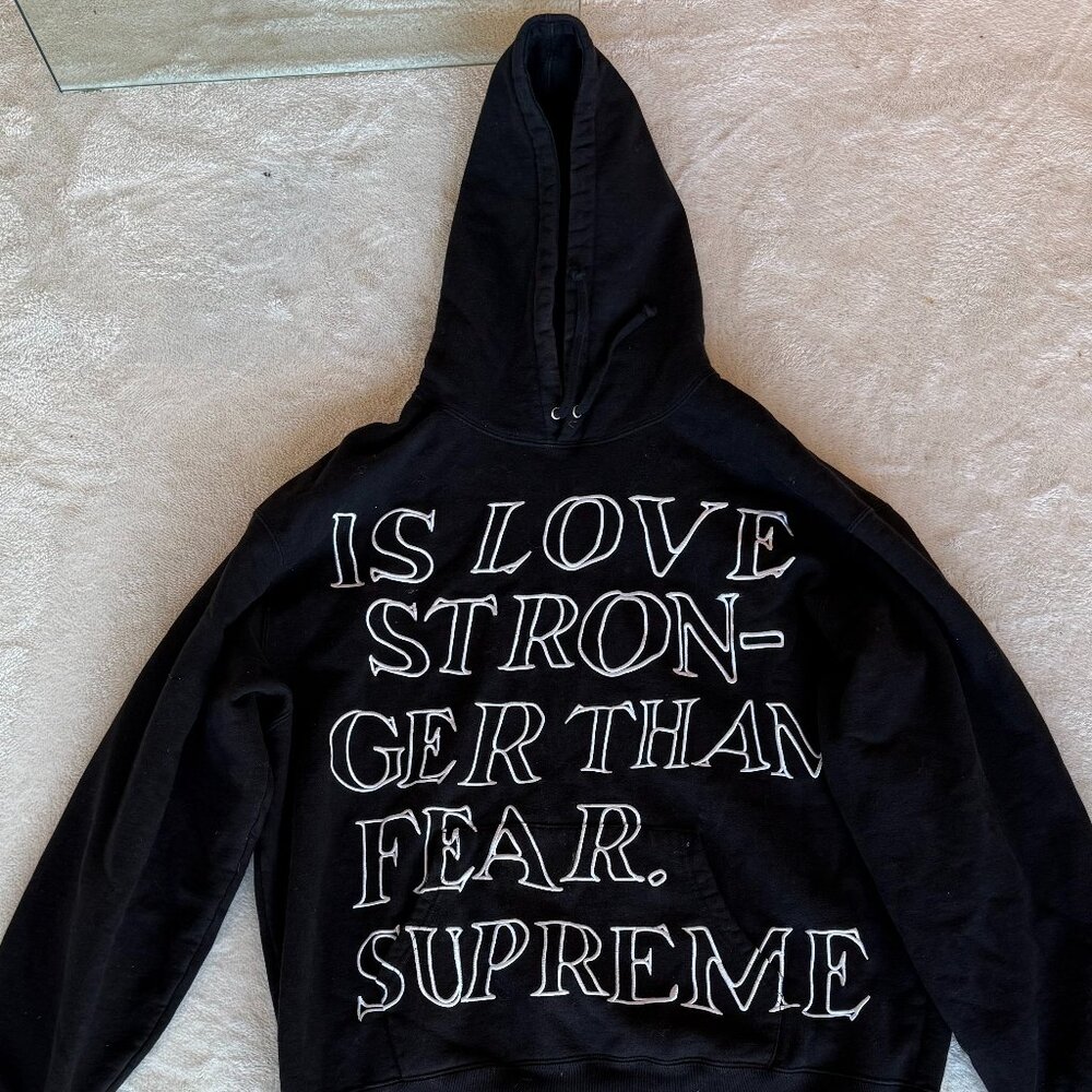 Supreme Stronger Than Fear Hooded Sweatshirt